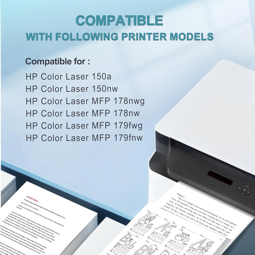Compatible Toner Cartridge Replacement for HP 117A 4-Pack â Black