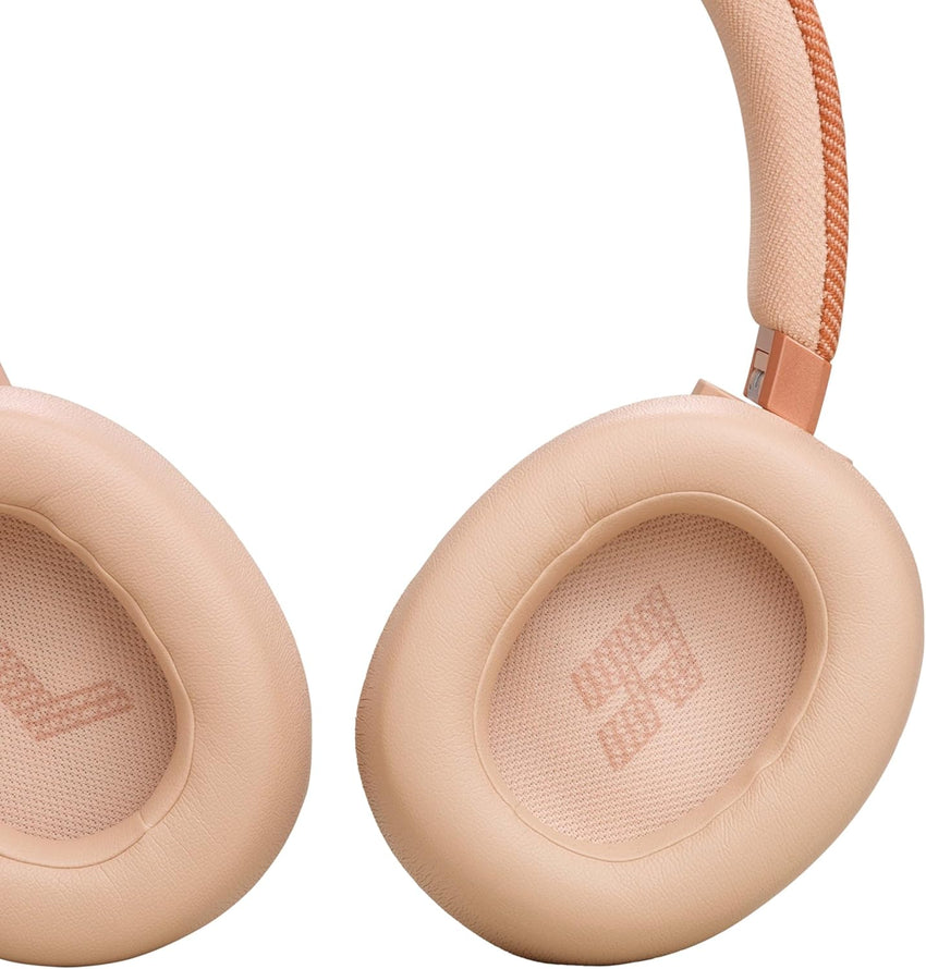 JBL Live 770 NC Wireless Over-Ear Headphones with Noise-Cancelling Technology and 65-Hour Battery Life, Sandstone