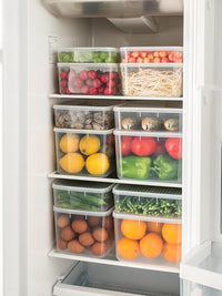 Food Storage Container Set 1.1L x6 BPA-Free Microwave & Freezer Safe â Clear 1.1L x6