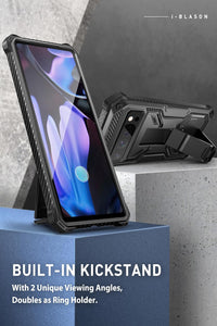 i-Blason for Google Pixel 9 Pro XL Case [Built-in Screen Protector & Kickstand] [Support Fingerprint ID] [Military Protection] Full-Body Rugged Bumper Protective Phone Case for Pixel 9 Pro XL, Black