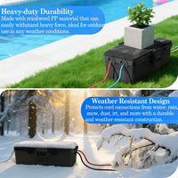 Waterproof Outdoor Electrical Dry Box 6-Cable Seal Entry for Extension Leads â 25x12x9.5cm