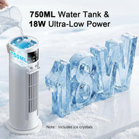 CosmartAir Portable Air Conditioner, 28dB Air Cooler, 26ft/s Velocity Mini Air Conditioning Unit with 2-8H Timer,120° Oscillation,1-Touch Turbo Mode Cool Mist,Low Energy Small Air Conditioner for Home(Off White) [Energy Class A]