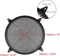 X AUTOHAUX 2pcs Grill Cover 12" Mesh Protector Car Speaker Subwoofer Grill
