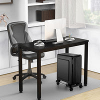 Hmseng Pc Stand, Adjustable computer tower stand, Cpu Stand with 4 Rolling Caster Wheels,Fits Most PC Under Desk-Black