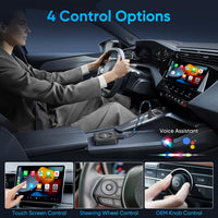 MYPIN Wireless CarPlay Adapter, Android Auto Wireless Adapter, Plug & Play Video Adapter, Built-in Netflix YouTube, Support TF Card, Cable USB A/C, Compatible with iOS 10+/Android 11+