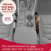 Lusso Gear 2 in 1 Car Seat Gap Organizer | Universal Fit | Storage Pockets Adjust | 2 Set Car Seat Crevice Storage Box | Helps Reduce Distracted Driving & Holds Phone Money Cards Keys Remote