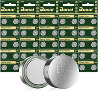 50 x AG13 LR44 Batteries Alkaline Button Cell Battery by BONAI, LR44 AG13 A76 357 303 SR44 1.5V Button Battery