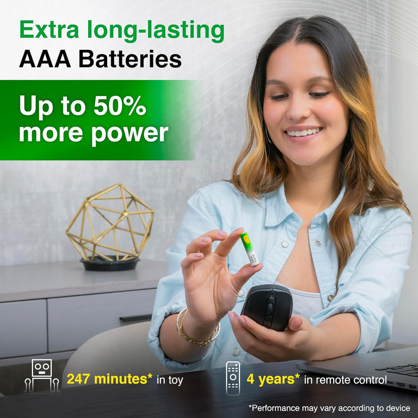 AAA Batteries Pack of 20 1.5V / Micro/Mini/Penlite / LR03 by GP Batteries Extra Alkaline Batteries Suitable for everyday use in a variety of devices - Clocks/Remotes/Mouse/Torch/Etc