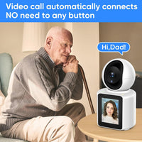 Two-Way Video/Audio Indoor Camera, Pet Dog Cameras with App, 2K Home Security Camera with Pan Tilt, Night Vision, One-Button Call, Motion Detection, Human/Sound/Crying Detection, Cloud & SD