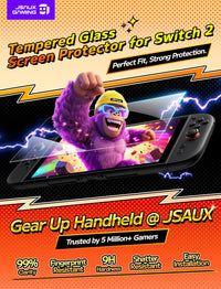 JSAUX 3-Pack Screen Protector for Nintendo Switch 2, Easy to Install with Guiding Frame Tempered Glass Ultra HD Glass Protector 9H Hardness Scratch Resistant