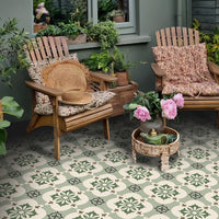 Vinyl Flooring Self Adhesive Floor Tiles Sticker Peel and Stick Vinyl Flooring Planks for Kitchen Living Room and Bathroom Floor, Sage Green