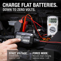 NOCO GENIUS2: 2A 6V/12V Smart Battery Charger - Automatic Maintainer, Trickle Charger & Desulfator with Overcharge Protection & Temperature Compensation - For Lead-Acid & Lithium Batteries