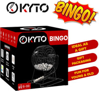 Bingo Game Set Metal Drum 75 Balls 150 Chips & 500 Cards Ã¢ÂÂ Black
