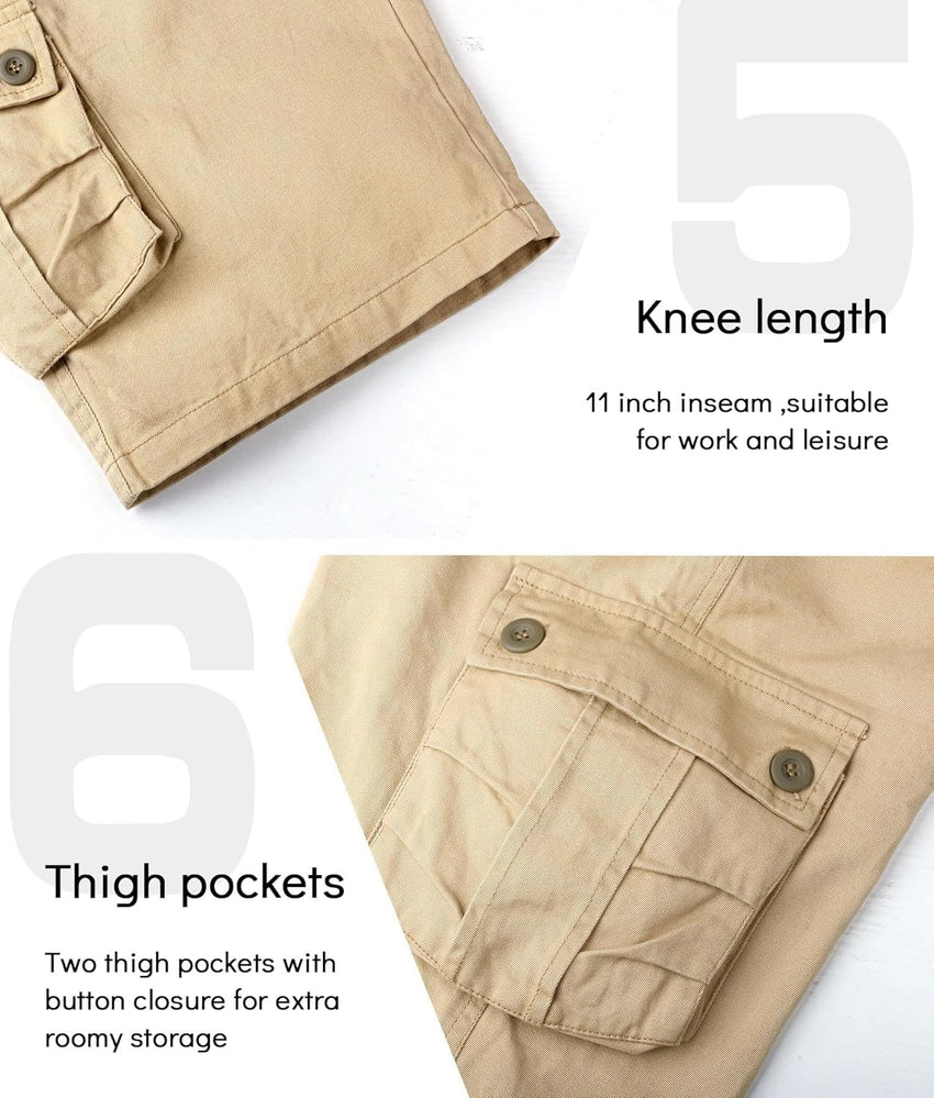 APTRO MenÃ¢ÂÂs Cargo Shorts Combat Workwear with Multi Pockets Ã¢ÂÂ Khaki 30