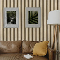 Abyssaly Wood Effect Vinyl Wrap Self Adhesive Wallpaper, Brown Wood Slats Sticky Back Plastic for Furniture, Removable Peel and Stick Wallpaper, Wood Panel for Walls, Kitchen, DIY 60cmX500cm