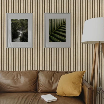 Abyssaly Wood Effect Vinyl Wrap Self Adhesive Wallpaper, Brown Wood Slats Sticky Back Plastic for Furniture, Removable Peel and Stick Wallpaper, Wood Panel for Walls, Kitchen, DIY 60cmX500cm