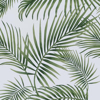 Hode Self Adhesive Wallpaper Green Leaf, Patterned Sticky Back Plastic Roll, Bathroom Kitchen Cupboard Worktop Vinyl Wrap for Furniture Table 90cmx6m