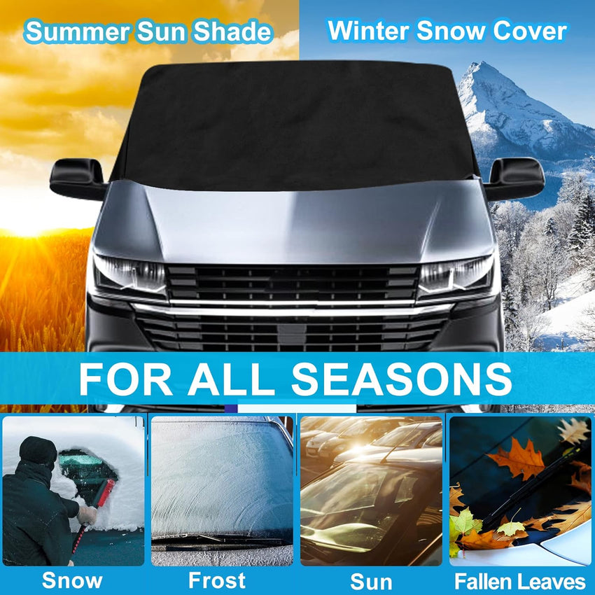 Windscreen Cover Frost Snow Sunshade Screen for VW T6 Van â Black