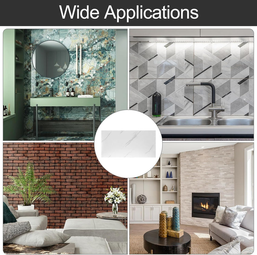 Peel and Stick Wall Panels 10pcs Skin Feel Brick Wallpaper Adhesive Backsplash Ã¢ÂÂ Gray White