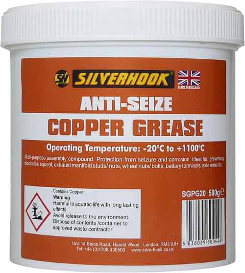 Copper Anti-Seize Grease Tub High Temp Lubricant â 500g