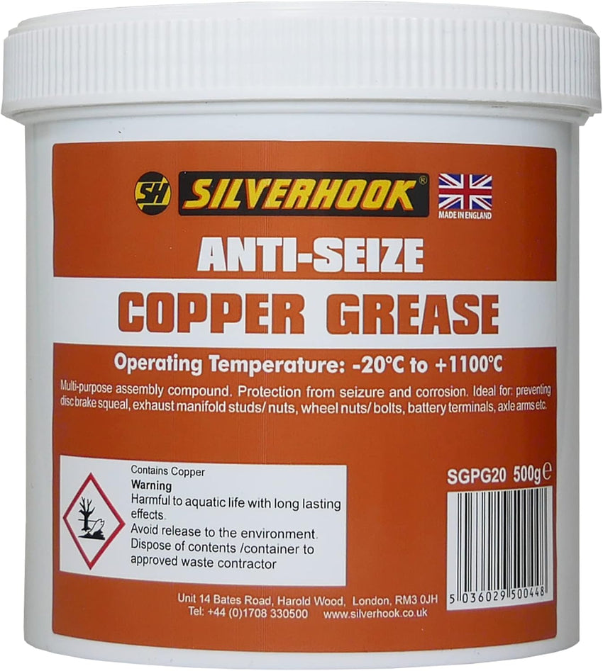 Copper Anti-Seize Grease Tub High Temp Lubricant â 500g