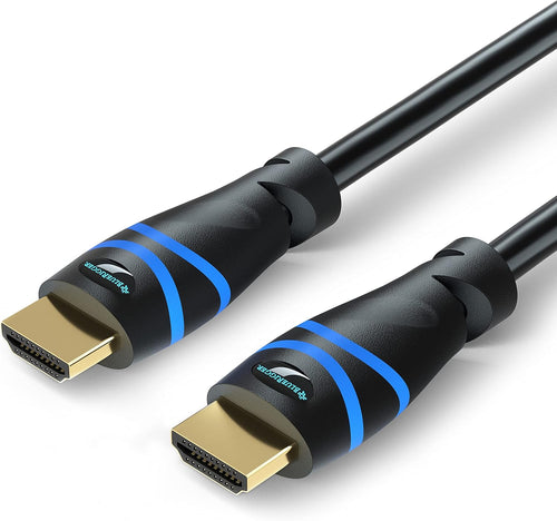 BlueRigger 8K HDMI Cable (1M, 8K 60Hz HDR, 4K 120Hz, High Speed 48Gbps with Ethernet, eARC, 3D, HDCP 2.3) - Compatible with PS5, Xbox, Roku, Apple TV, Switch, PC