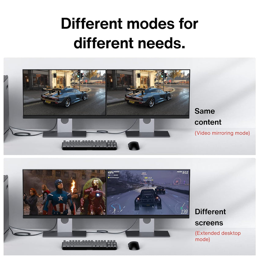 DisplayPort Cable, iVANKY DP Cable 165Hz, High Speed [2K@165Hz, 2K@144Hz, 4K@60Hz, 3D] DisplayPort to DisplayPort Cable, Nylon Braided & Gold-Plated, Compatible Laptop, PC, Gaming Monitor, TV - 1M
