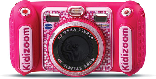 VTech - KidiZoom Duo DX Pink, 10-in-1 Digital Camera for Children, Photo, Selfie, Video, Colour Screen, MP3 Player, Audio Headphones, Gift for Children from 3 to 12 Years