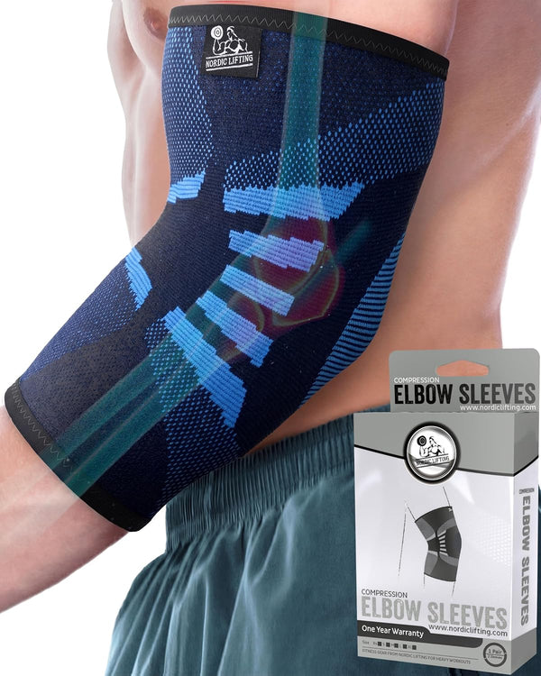 Elbow Compression Sleeves Support Tendonitis Golfer's & Tennis Elbow Weightlifting Brace XL