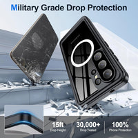 Samsung Galaxy S26 Ultra Case Waterproof Full-Body Shockproof with Lens & Screen Protector Black