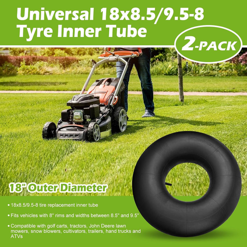 Inner Tube TR-13 Straight Valve Butyl Rubber for Lawnmower Wheelbarrow Garden Trailer Go-Kart 2 pack
