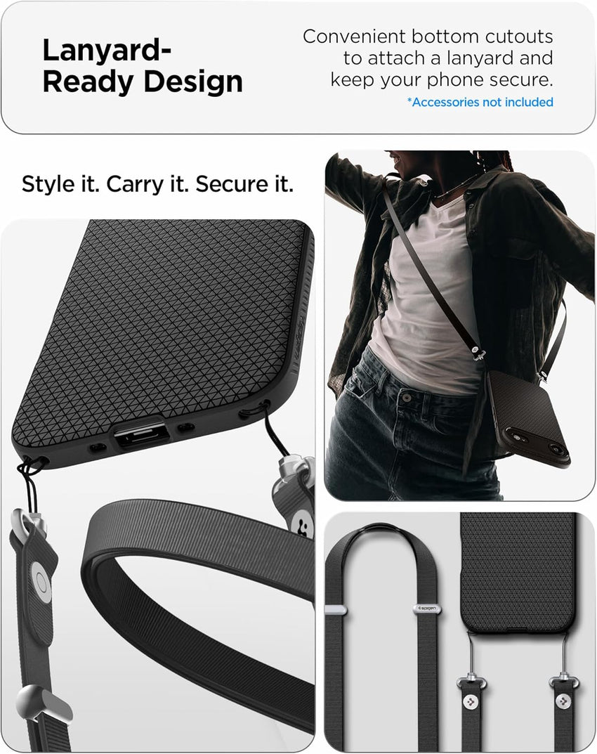 Spigen Liquid Air Case Compatible with iPhone Air (2025) [Military-Grade Drop Protection] - Matte Black