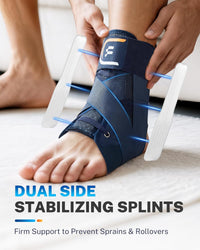 Ankle Support Brace Removable Stabilizers for Injury Recovery â One Unit