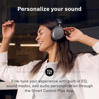 Sennheiser MOMENTUM 4 Wireless Noise Cancelling Headphones Bluetooth Headset for Crystal-Clear Calls with Adaptive Noise Cancellation, Up To 60HR Playtime, Folding Design, Black/Copper
