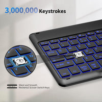 EasyAcc Bluetooth-Keyboard, Wireless Bluetooth Keyboard Compatible with Windows/Android/iOS with English Layout Tablets, backlight