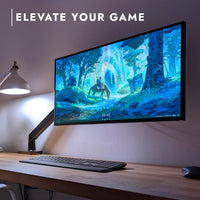 Invision Monitor Arm Bracket Mount READ DESC 24-40 Inch Screens VESA 75-100mm Ergonomic Height Adjustable Desktop Clamp Tilts Extends 2-15kg (MX450)