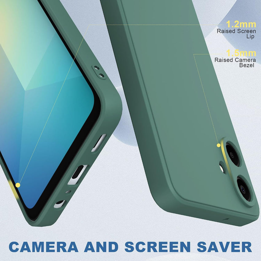 MIKULLE Case for Samsung Galaxy A06 4G Flexible Soft Silicone tpu Bumper Anti-Scratch Protective Shockproof Phone Cover (Dark Green)