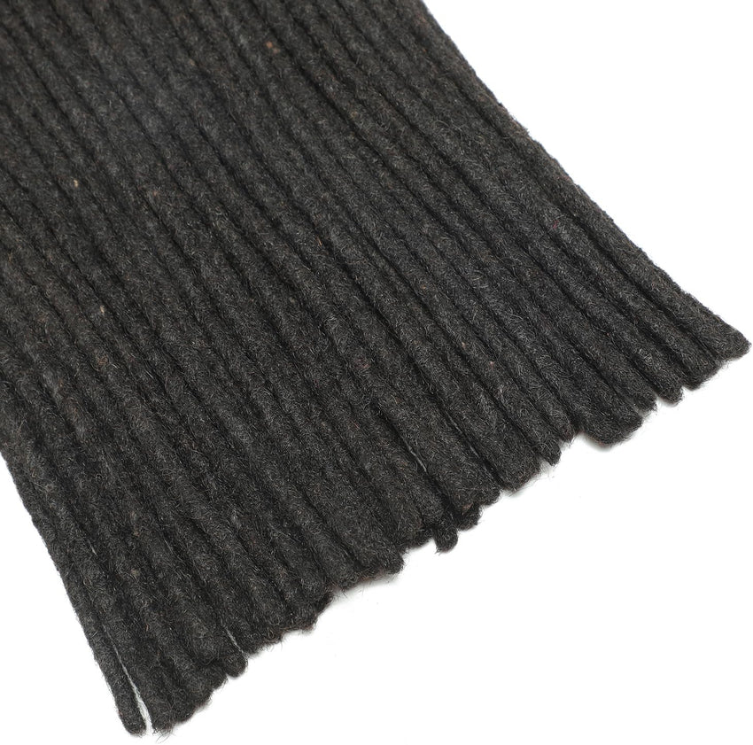 0.6cm Thickness Dreadlock Extensions Human Hair 30 Strands Natural Black 8 Inch