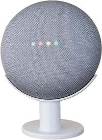 Mount Genie Google Home Mini Pedestal: Improves Sound Visibility and Appearance - Cleanest Mount Holder Stand for Google Mini - Designed in USA (White)