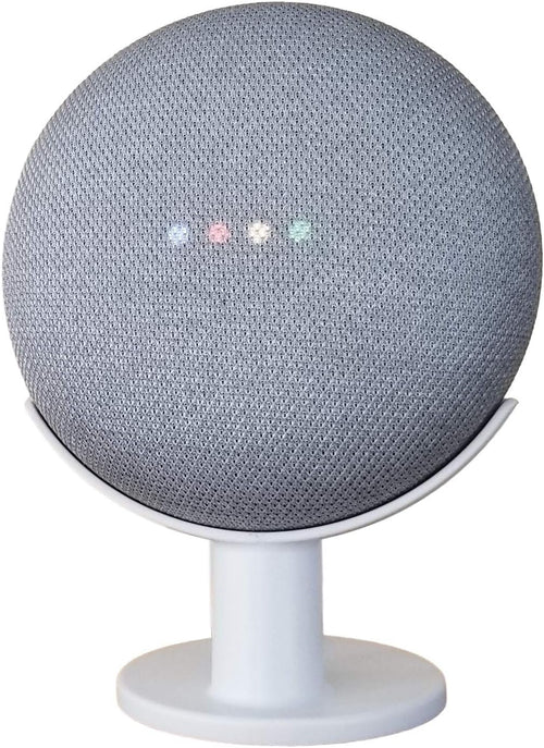 Mount Genie Google Home Mini Pedestal: Improves Sound Visibility and Appearance - Cleanest Mount Holder Stand for Google Mini - Designed in USA (White)