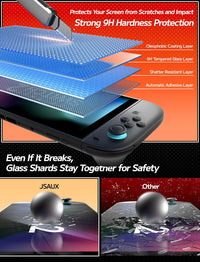 JSAUX 3-Pack Screen Protector for Nintendo Switch 2, Easy to Install with Guiding Frame Tempered Glass Ultra HD Glass Protector 9H Hardness Scratch Resistant
