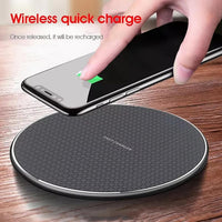 INDOTEAM Wireless Charger Pad | 15W Fast Wireless Charging Pad - Compatible with Samsung, iPhone and Other Qi Compatible Phones | Qi Wire-less Charger Adapter | 15W Fast Wire-less Charging Adaptor