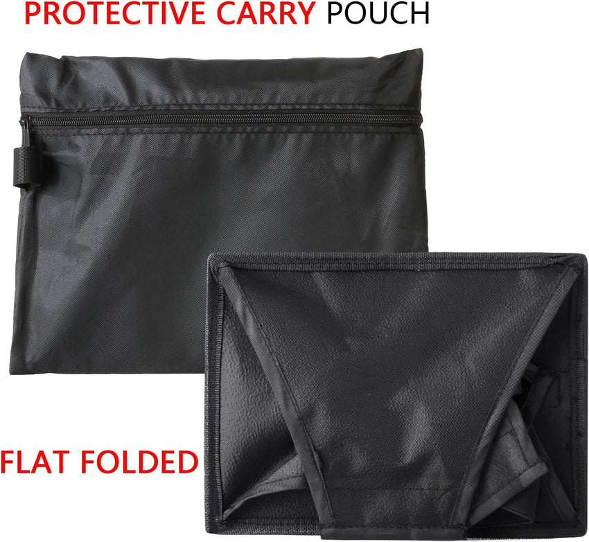 Universal Camera Flash Diffuser Speedlight Softbox Kit, Portable Small Soft Box for Canon Nikon, 20cm Octagon Softbox + 20x15cm Rectangular Softbox with Carry Pouch