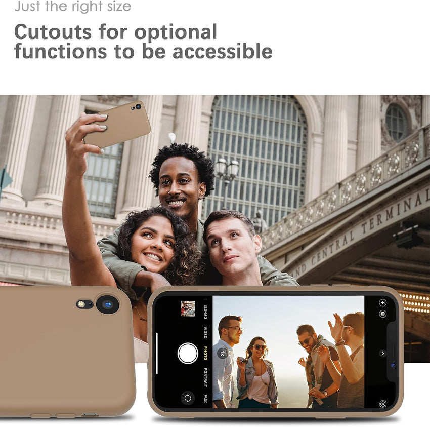 YATWIN Silicone Case for iPhone XR, Soft-Touch, Shockproof, DustProof, Antiskid Full Body Armour Phone Cover for Apple iPhone XR - Milk Tee