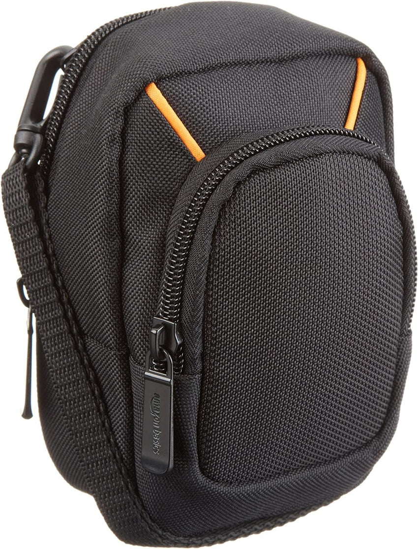Amazon Basics Medium Compact Digital Camera Case with Internal Padding for 10.2x6.1x2.5 cm Cameras, Solid, Black, Extra-Small