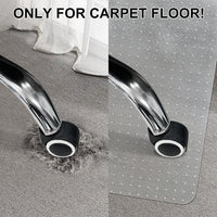 SHAREWIN Office Chair Mat for Carpet Floors, 47" x 59" Clear Desk Chair Mats for Low Pile Carpeted Protector, Sturdy PVC Computer Thin Chair Mats Anti-Slip and Easy to Clean for Home & Office