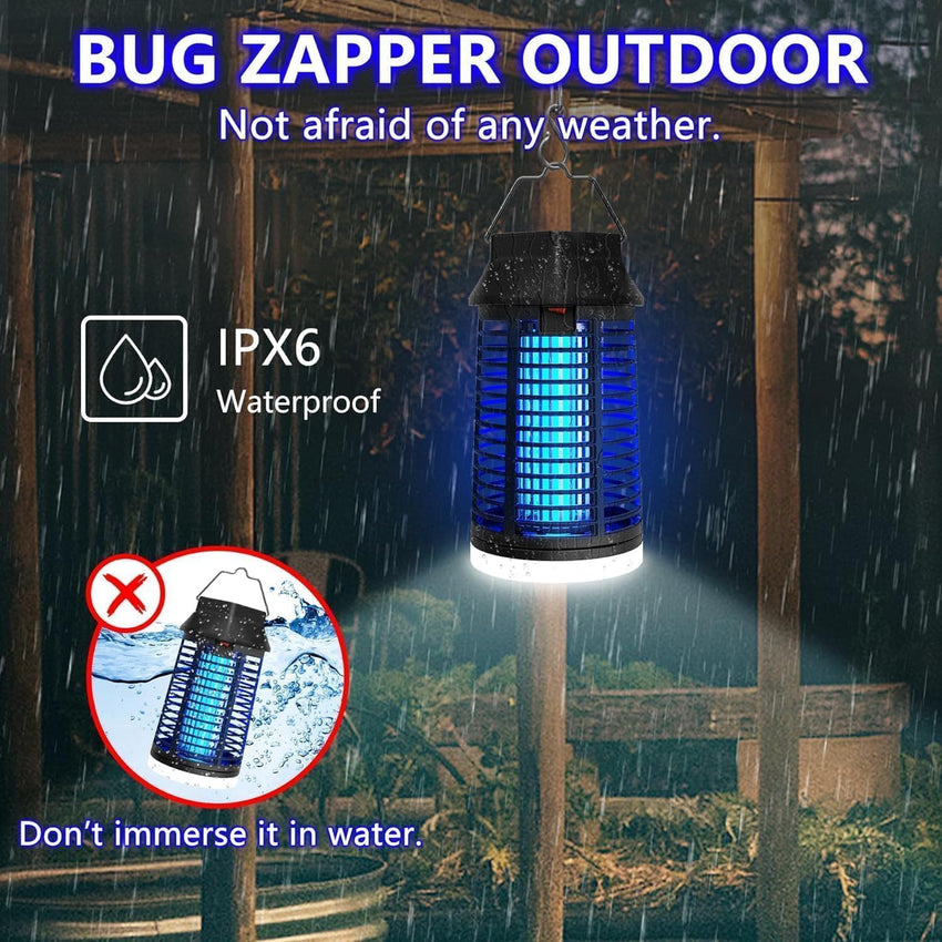 Electric Bug Zapper 4200V 15W Waterproof Indoor/Outdoor Insect Killer Lamp 15W