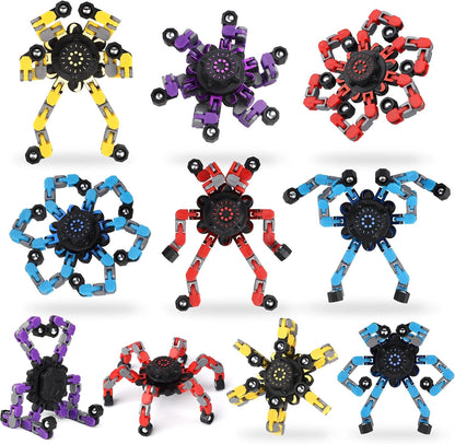 12PCS Deformable Robot Fidget Spinner Toy â Stress Relief for Kids & Adults
