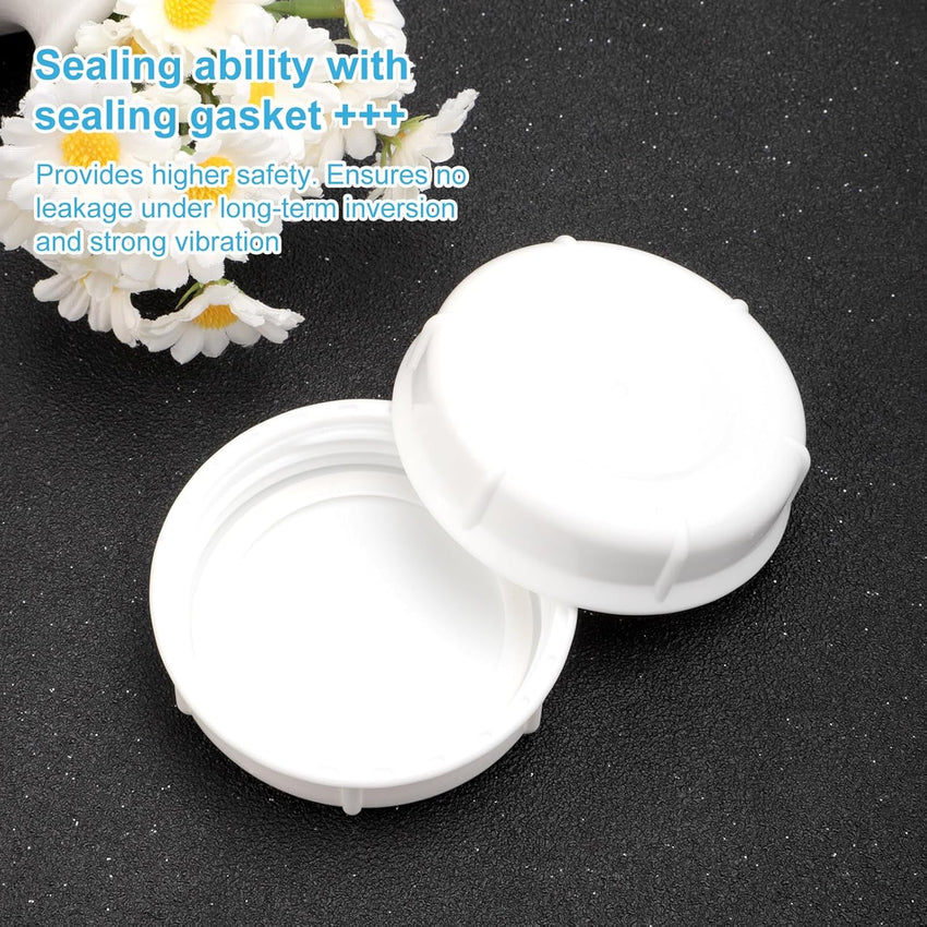 10 Pcs Baby Bottle Caps Replacement Compatible with Lansinoh MAM Pigeon Bottles â White