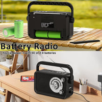 Tendak Portable Radio, Transistor Radio FM AM SW with Excellent Reception, Bluetooth, Headphone Jack, 5W Large Speaker, Large Dial Easy to Use for Seniors Elderly